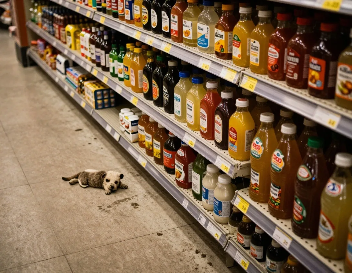 Pasillo de supermercado con changuito