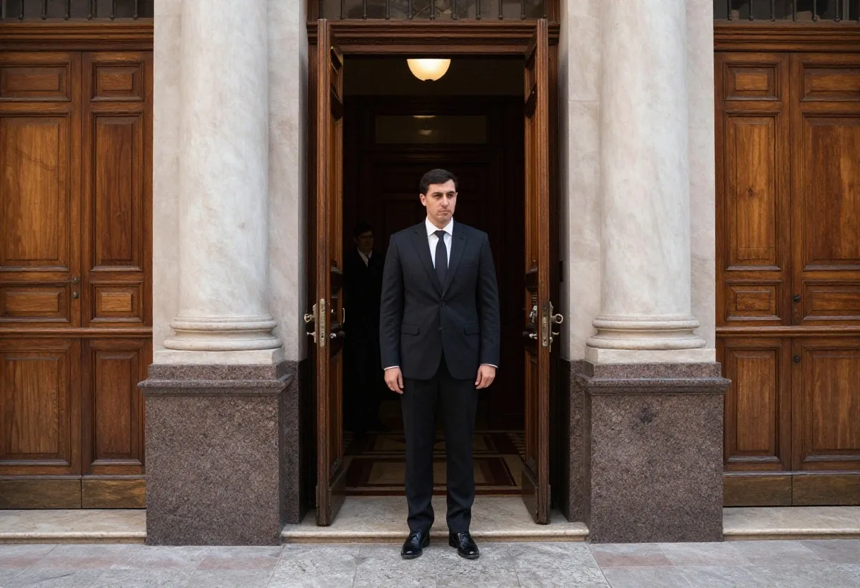 Ingreso a la Cámara de Senadores en Buenos Aires