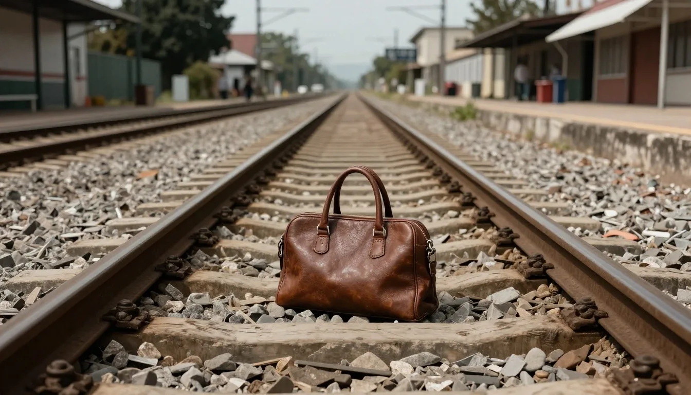 Pasajeros esperando el tren en un andén del conurbano en la mañana