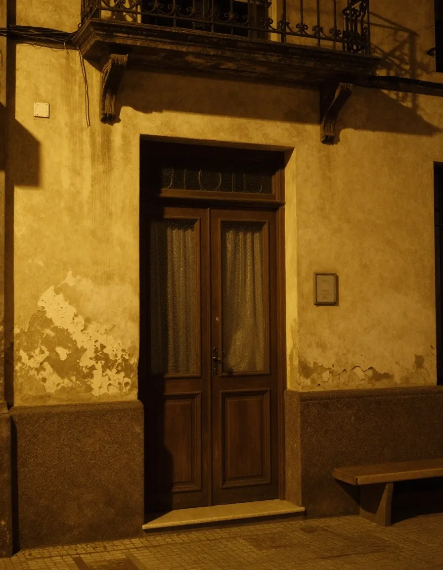 Sala de espera de una delegación de trabajo por la noche