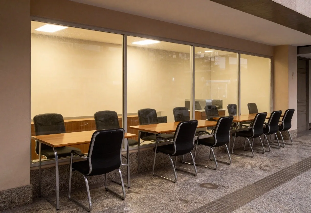 Pliegos de prueba apilados sobre una mesa de imprenta bajo luz cálida