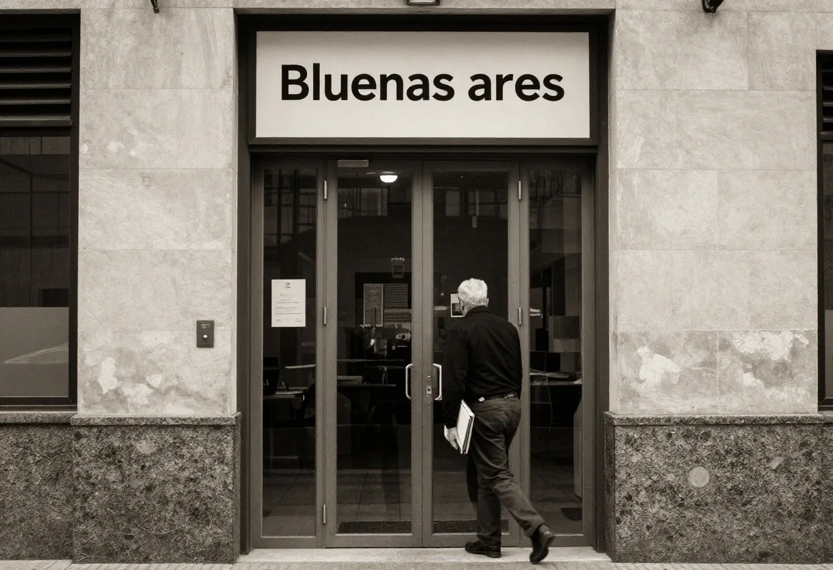Pasillo de oficinas de una filial en Buenos Aires